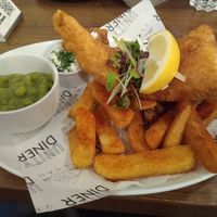 Tofu fish and chips at Unity Diner in East London