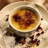 Crème brûlée   at Unity Diner in East London