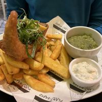 tofish and chips   at Unity Diner in East London