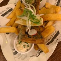 Tofish and chips at Unity Diner in East London