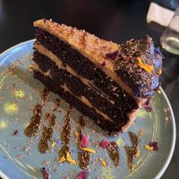 Salted caramel chocolate cake   at Unity Diner in East London