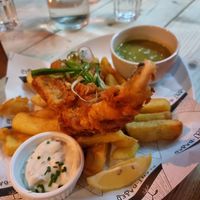 Tofish and chips at Unity Diner in East London