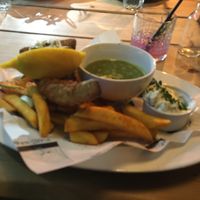 The legendary tofish and chips.   at Unity Diner in East London