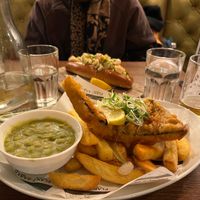 Unity's star dish, the tofish and chips at Unity Diner in East London
