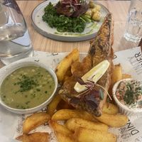 3d Steak and Tofish & Chips  at Unity Diner in East London