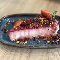 Raspberry & Gin Cheescake  at Unity Diner in East London