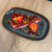 Gin and raspberry cheesecake at Unity Diner in East London