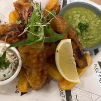Vegan fish and chips at Unity Diner in East London