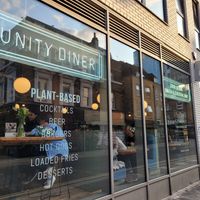 Restaurant front at Unity Diner in East London