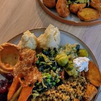 They even have vegan 'pork' crackling!!! at Unity Diner in East London