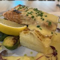 New ‘salmon’ dish that was lovely.    at Unity Diner in East London