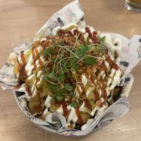 Doner loaded fries   at Unity Diner in East London