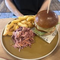 Bacon cheeseburger   at Unity Diner in East London