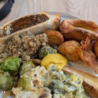 Yummy vegan roast. at Unity Diner in East London