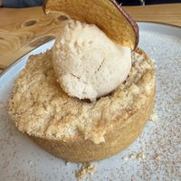 Warm Apple pie with ice cream   at Unity Diner in East London