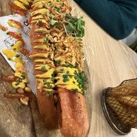 New York hot dog   at Unity Diner in East London