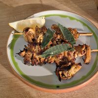 Mushroom skewers at Unity Diner in East London