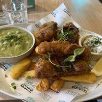 Tofish & chips: very tasty! And high in protein. However, it’s a huge portion, so not for small eaters at Unity Diner in East London