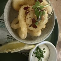 Vegan calamarii  at Unity Diner in East London