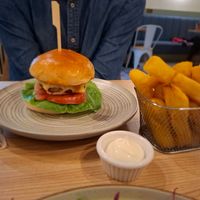 Unity burger at Unity Diner in East London