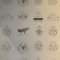Cute wall paper  at Unity Diner in East London