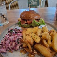 BBQ burger and Truffle fries. ❤️ at Unity Diner in East London