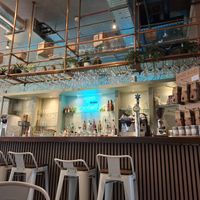Inside bar at Unity Diner in East London