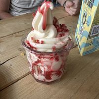 Raspberry Ripple Sundae  at Unity Diner in East London