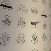 Wallpaper by the toilets  at Unity Diner in East London