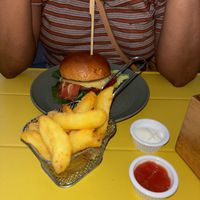 Bbq bacon burger  at Unity Diner in East London