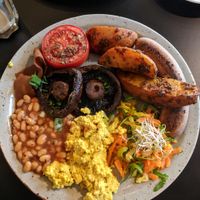 Full english breakfast at Unity Diner in East London