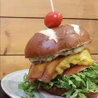 Moving mountains burger at Unity Diner in East London