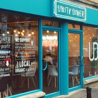 Outside  at Unity Diner in East London