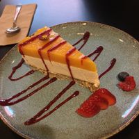 Mango cheesecake 💚 at Unity Diner in East London