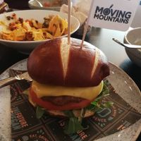 Traditional burger was small but tasty 13£ at Unity Diner in East London