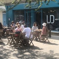 Lovely set up outside  at Unity Diner in East London