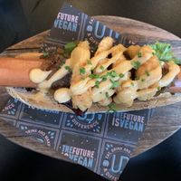 The Surf n’ Turf Hot Dog  at Unity Diner in East London