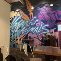 Signage inside at Unity Diner in East London