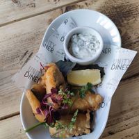 Tofu fish and chips, to die for at Unity Diner in East London