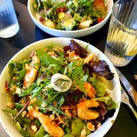 Prawnz salade at Unity Diner in East London