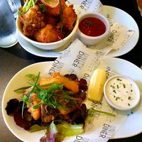 Fish and popcorn bites at Unity Diner in East London