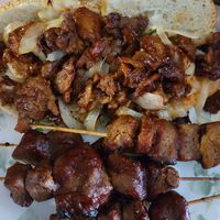 AMAZING Asian Fusion BBQ Seitan & Seitan Skewers! #Veganuary at Karma 2 Go in Red Bank