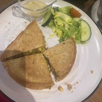 Falafel toastie  at Platform 10 This That and The Other in Bridgnorth