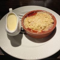 Apple and damson crumble - amazing! at The Anchor Inn in Wirral