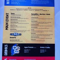 Separate Vegan Menu  at Dilla Libre in Phoenix