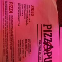 Menu part 4. at Pizza Punks in Newcastle Upon Tyne