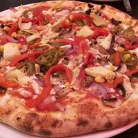 Vegan pizza at Pizza Punks in Newcastle Upon Tyne