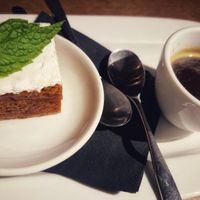 Ginger spice cake with Espresso (the Espresso we cannot recommend) at Milano in Galway
