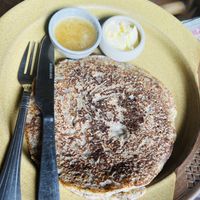 Buckwheat pancakes with banana and honey   at Ananda Tree House in Kathmandu