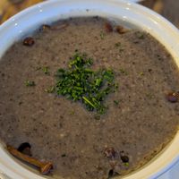 Wild mushroom soup at Groppo in Zadar